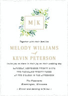 Leafy Flourish Monogram (Shaped Cut) Front