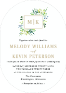 Leafy Flourish Monogram (Shaped Cut) Front
