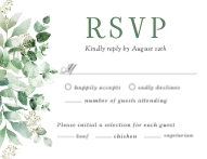 Arched Greenery RSVP Front