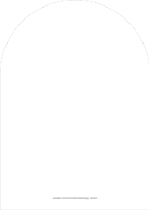 Arched Greetings (Shaped Cut) Back
