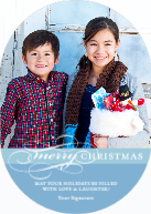 Elegant Merry Christmas (Shaped Cut) Front