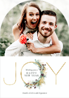 Joy with Gold Trim (Shaped Cut) Front