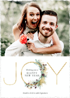 Joy with Gold Trim (Shaped Cut) Front