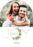Joy with Gold Trim (Shaped Cut) Front
