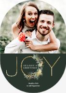Joy with Gold Trim (Shaped Cut) Front