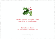 Holly and Berries Mix (Shaped Cut) Back