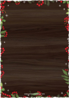 Festive Berries (Shaped Cut) Back