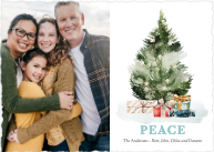 Watercolor Christmas Tree (Shaped Cut) Front