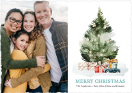 Watercolor Christmas Tree (Shaped Cut) Front