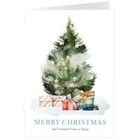 Watercolor Christmas Tree (5x7) Back | Front