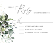 Lush Greenery, Modern RSVP Front