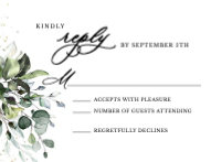 Lush Greenery, Classic RSVP Front
