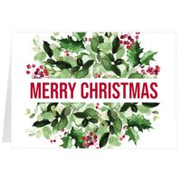 Festive Wreath, Fold (7x5) Back | Front