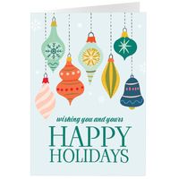 Festive Ornaments, Fold (5x7) Back | Front