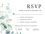 Peeking Eucalyptus RSVP Front