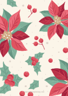 Holiday Poinsettia Back