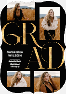 Sophisticated Grad (Shaped Cut) Front