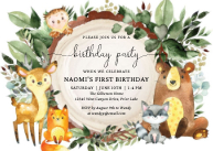 Woodland Animals Party Front