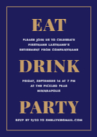 EAT DRINK PARTY (Retirement) Front