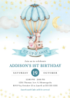 Air Balloon Birthday Front