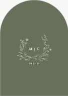 Verdant Monogram (Shaped Cut) Back