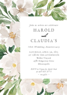 White with Greenery, Anniversary Front