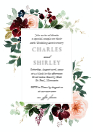 Burgundy Blooms, Anniversary Front