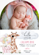 Little One, Giraffe (Shaped Cut) Front