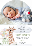 Little One, Giraffe (Shaped Cut) Front