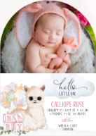 Little One, Llama (Shaped Cut) Front