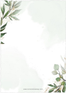 Greenery with Metallic Geo (Shaped Cut) Back