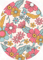 Retro Baby Flowers (Shaped Cut) Back