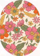 Retro Baby Flowers (Shaped Cut) Back