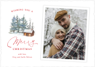Cabin Christmas (Shaped Cut) Front