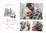 Cabin Christmas (Shaped Cut) Front