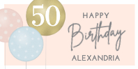 Pastel and Golden Balloons (48 x 24)