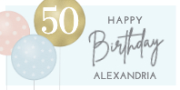 Pastel and Golden Balloons (48 x 24)