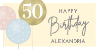Pastel and Golden Balloons (48 x 24)