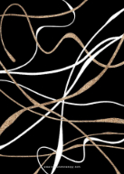 Modern Abstract Black and Gold Back