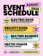Pop Event Schedule Front