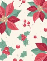 Holiday Poinsettia Back