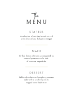 Classic Menu Front