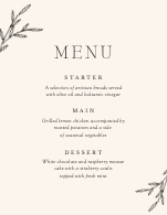 Menu with Branches Front