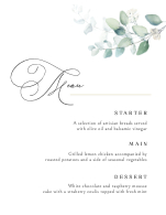 Menu with Greenery Front