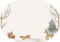 Woodland Animals (Shaped Cut) Back