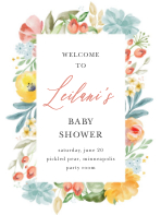 (18 x 24) Pretty Floral Frame