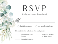 Greenery Wreath RSVP Front