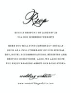 Sophisticated Elegance RSVP Front