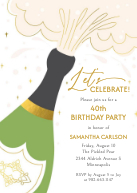 Champagne Celebration, Birthday Front