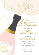 Champagne Celebration, Birthday Front